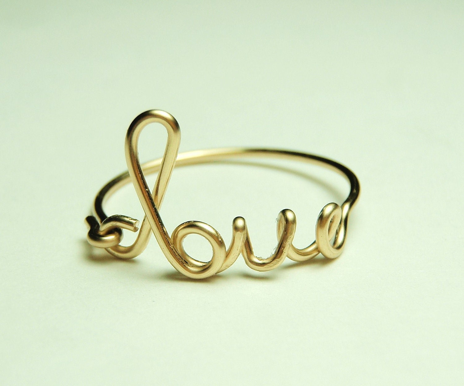 Love wire ring - gold permanently copper wire- custom size- by Dereck Maltez Keoops8 Shop