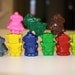 5 robot crayons - in cello bag tied with ribbon
