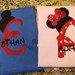 Custom Mickey/Minnie Initial / Number Applique Shirt - Create your own