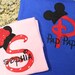 Custom Mickey/Minnie Initial / Number Applique Shirt - Create your own