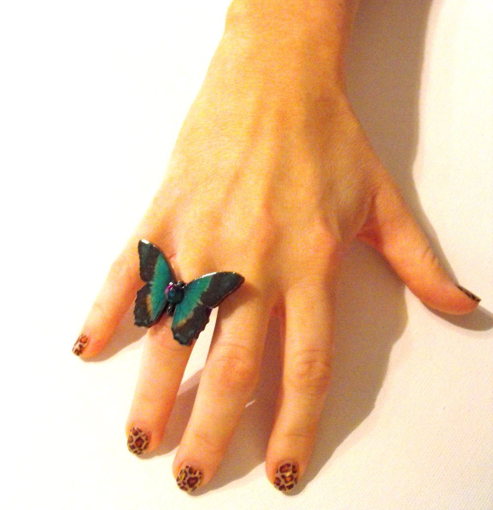 Woodland Butterfly Ring - Adjustable