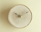 natural white birch forest clock - made to order