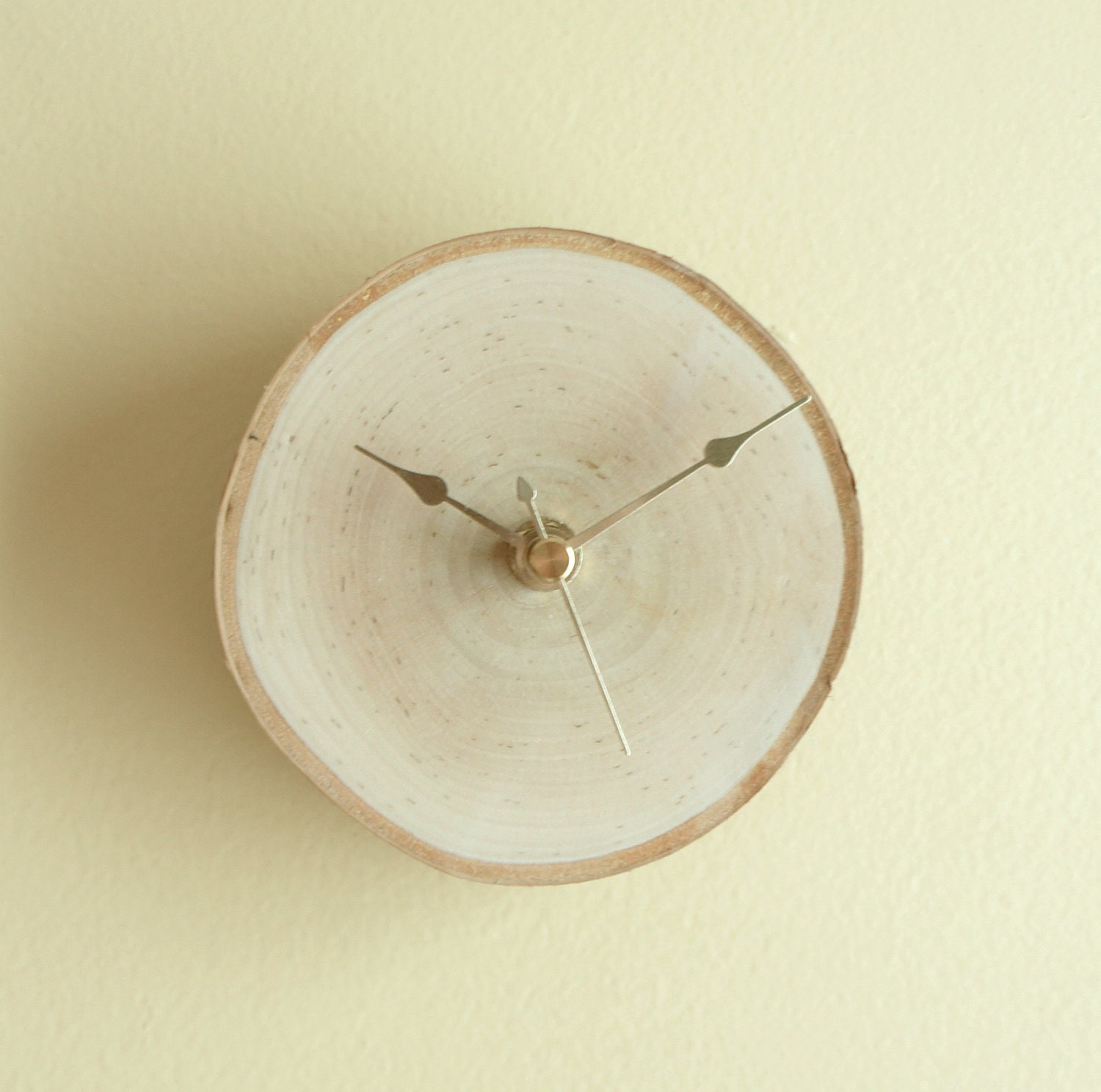 natural white birch forest clock - made to order