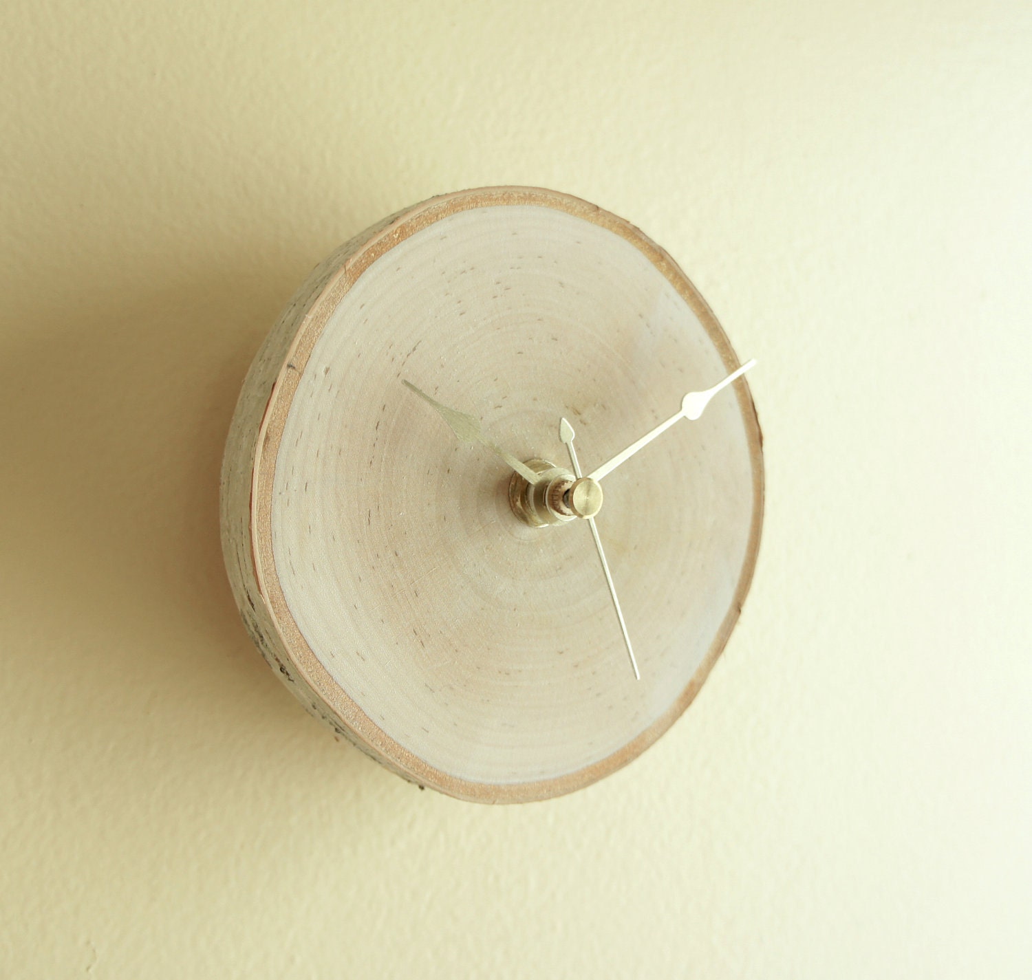 natural white birch forest clock - made to order