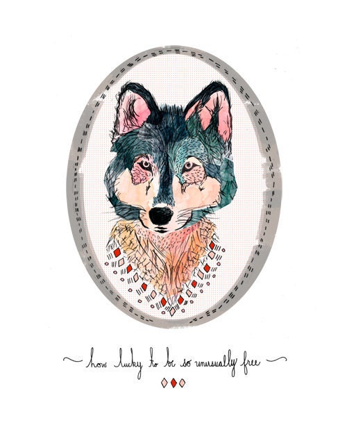 how lucky to be so unusually free 8x10 archival print