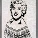 Marilyn Monroe Beaded Wall Hanging Black and White Brick Stitch with Dangling Fringe - REGRETSY FEATURE