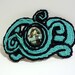Whimsical Black and Turquoise Barrette - Beaded Hair Clip