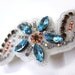 Orange and Blue Rhinestone Barrette