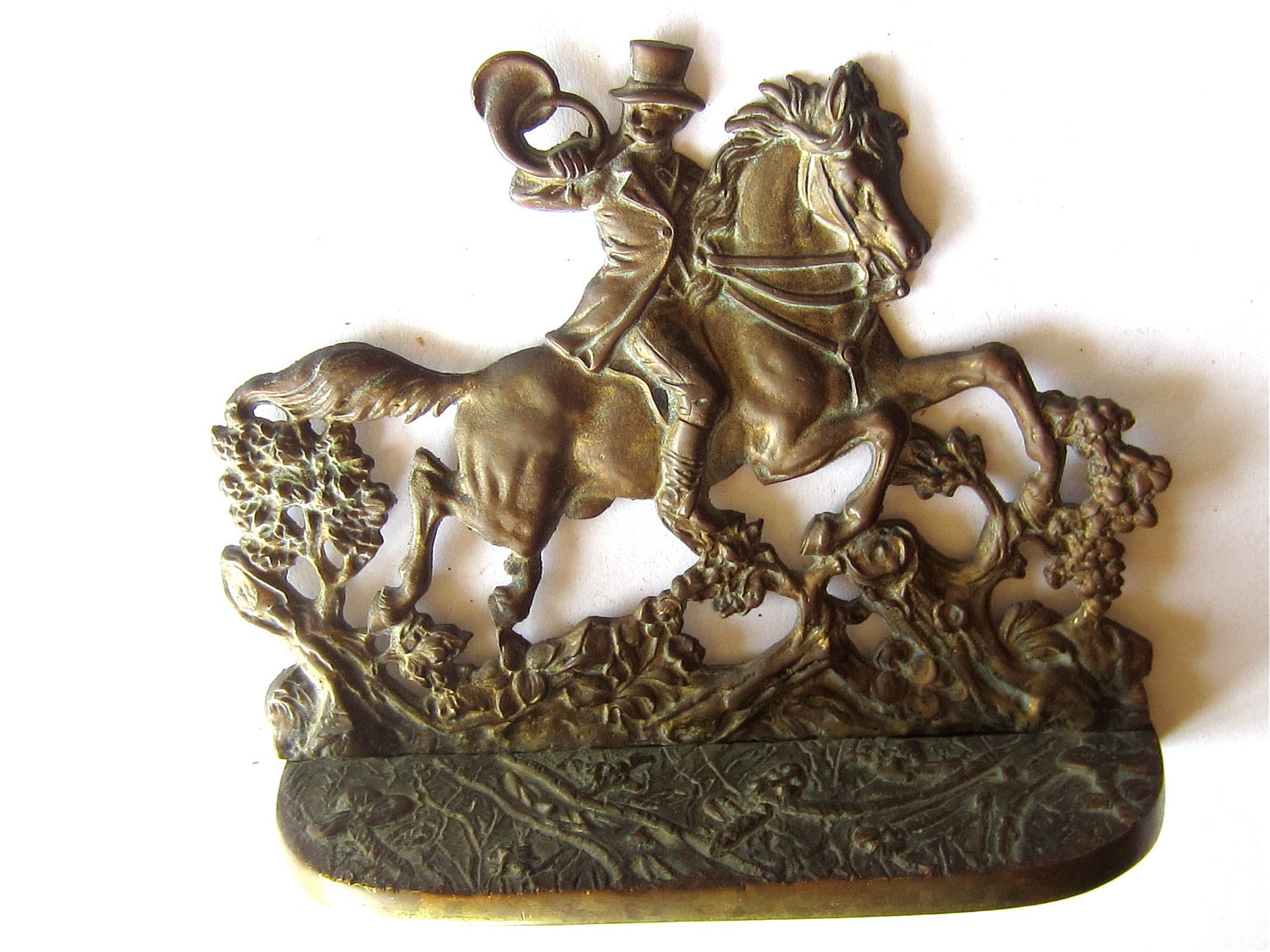 Ornate Cast Brass 1930's Bookend