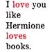 Hermione Loves Books Postcard