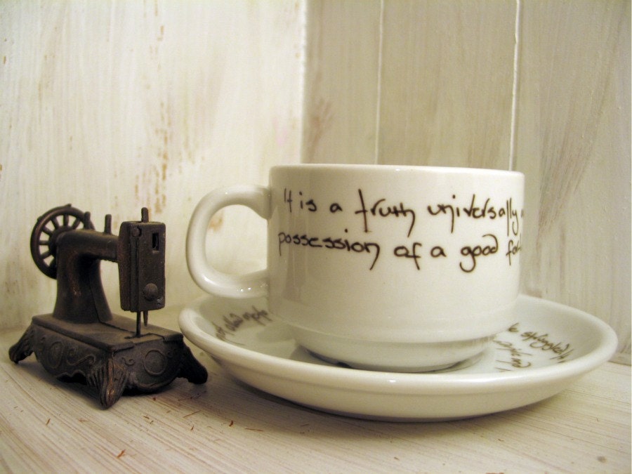 Pride and Prejudice Tea Cup - Jane Austen