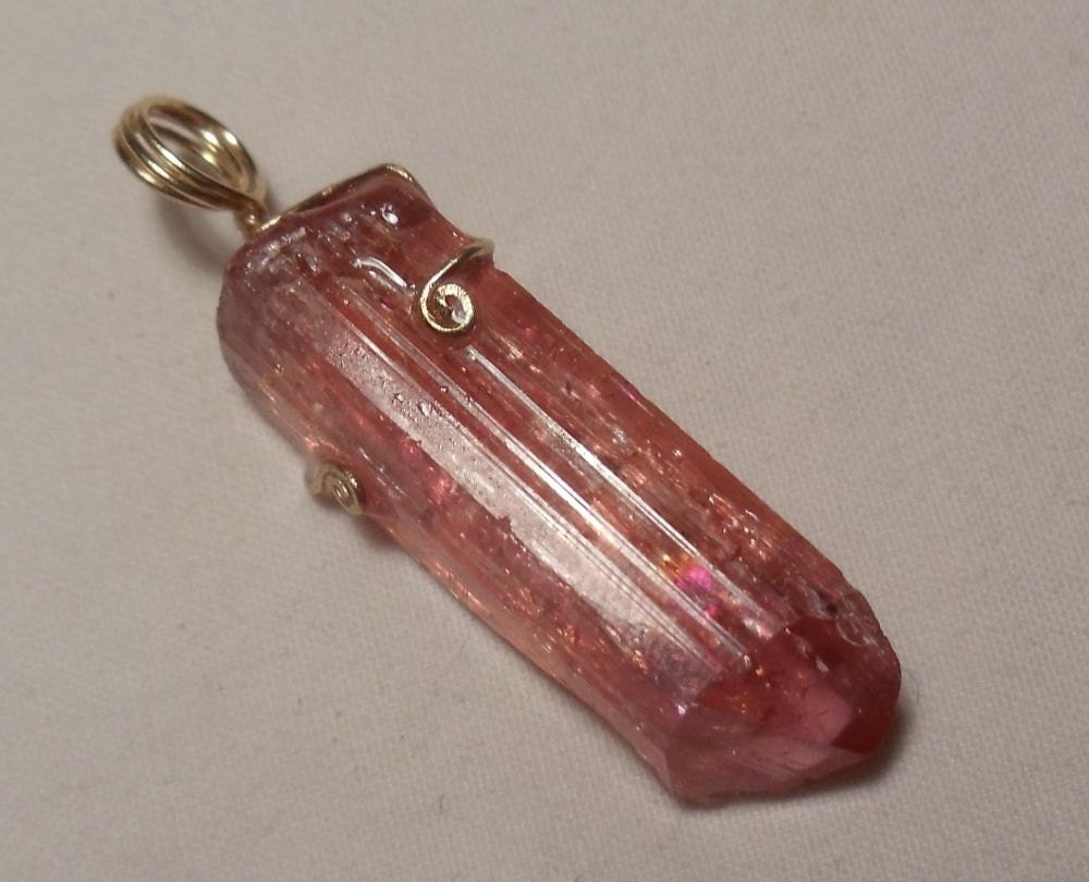Rich Imperial Topaz Crystal (25 ct.) Pendant in sterling