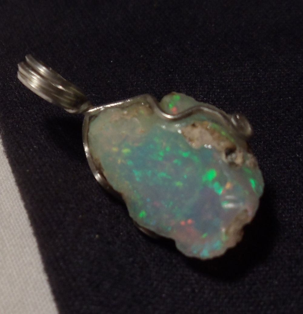 Ethiopian Welo Opal (5.8 Ct.) Pendant in Sterling