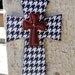 Houndstooth Wooden Cross