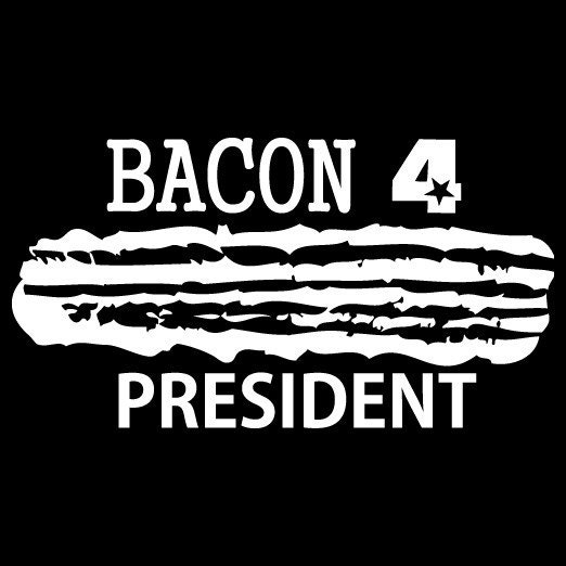 Bacon 4 President number 2 Die Cut Vinyl Decal (433)