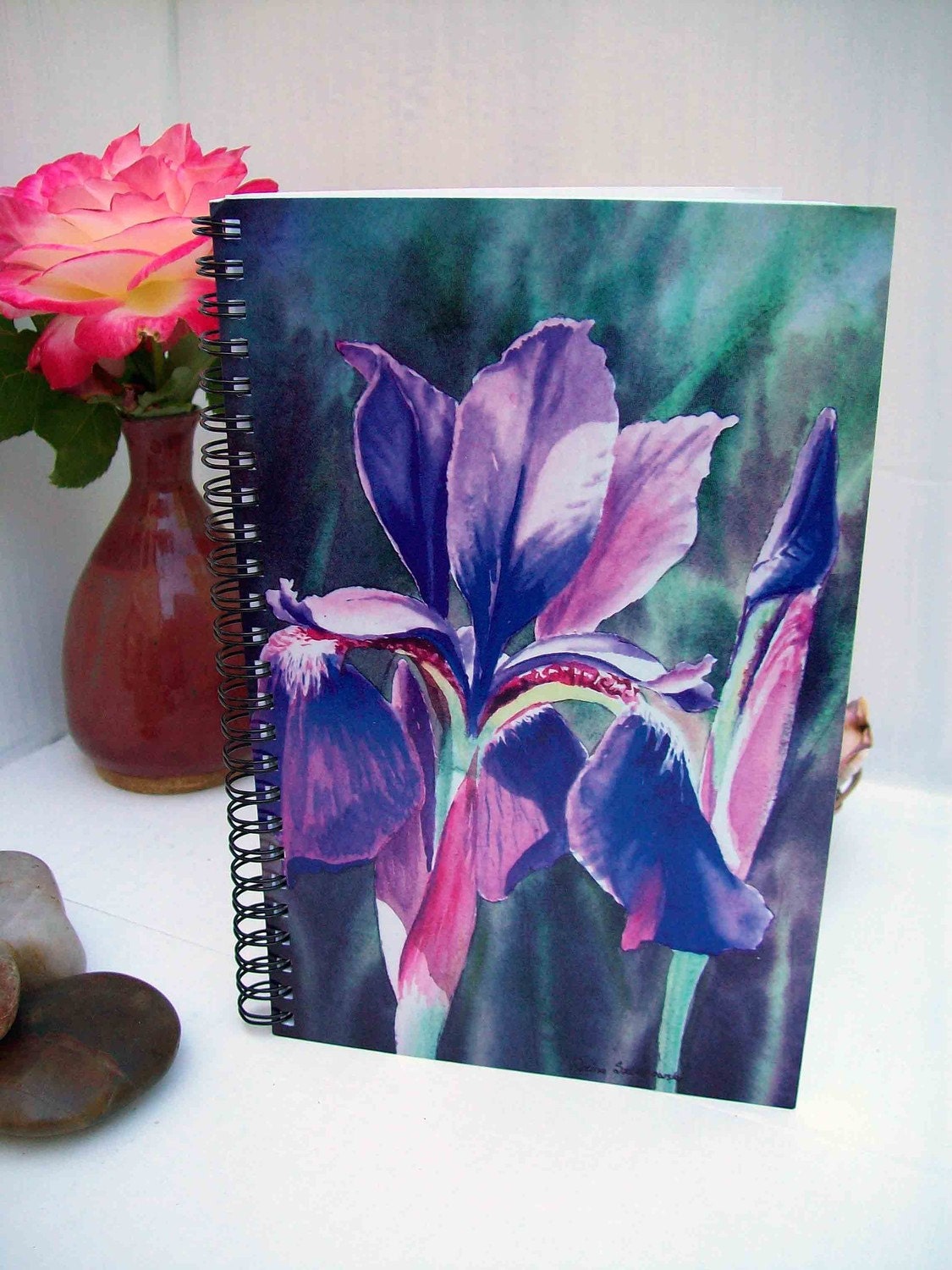 Notebook Journal Diary Kitchen Journal Lined-Watercolor Print Cover