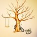 Original Wedding Thumb Print Guest Book Tree. Original Water Color Illustration- Custumize 16x20"