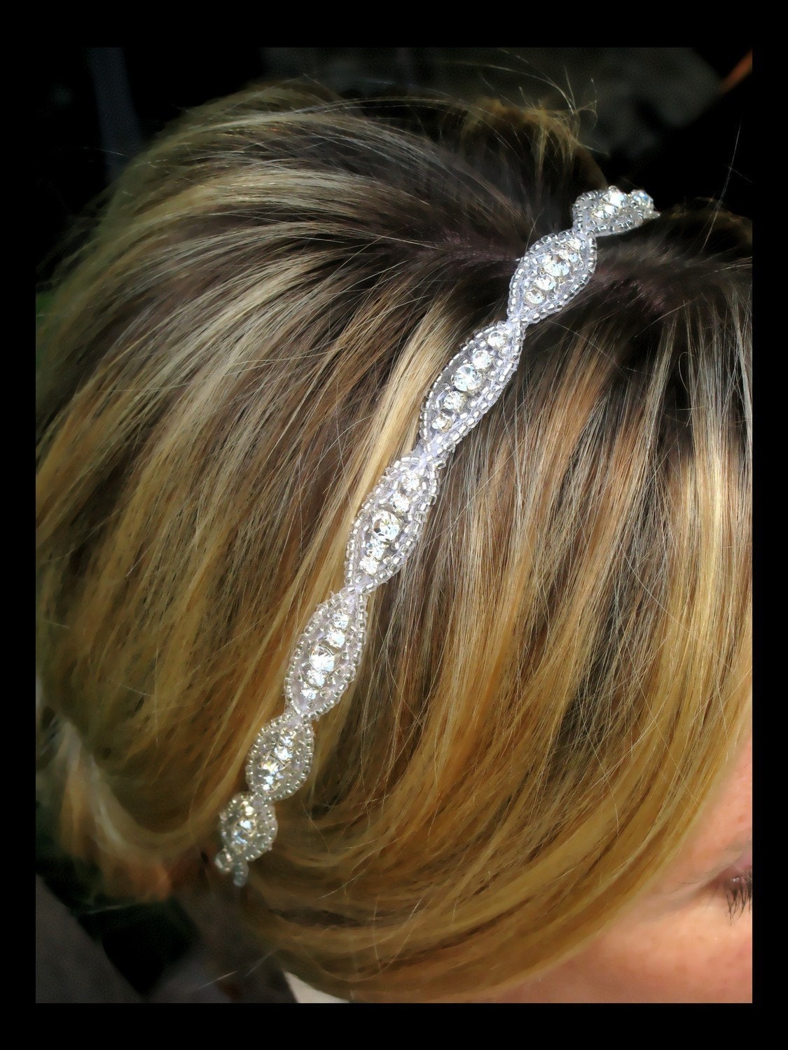 Caitline  Rhinestone bridal headband, wedding headband, wedding hair accessories, crystal headband