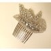 Marla - beaded bridal  rhinestone hair comb