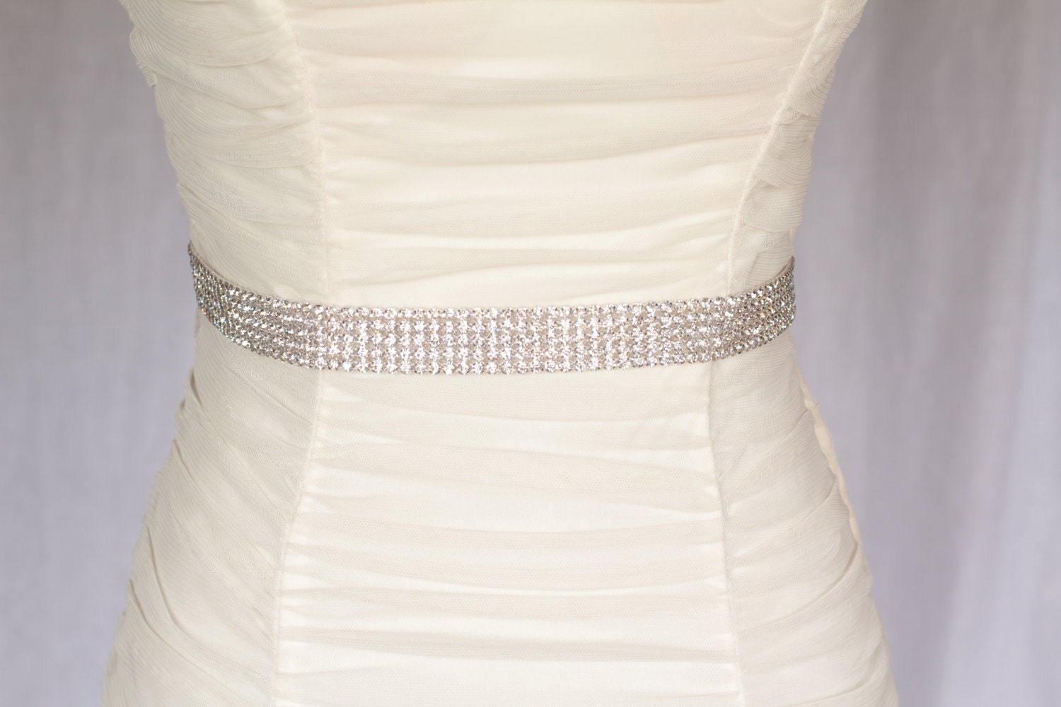 Megan bridal belt sash, Rhinestone beaded bridal belt sash, crystal sash