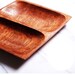 Vintage Retro Diamond Shaped Teak Wood Divided Dish Classic Serving Home Decor Piece