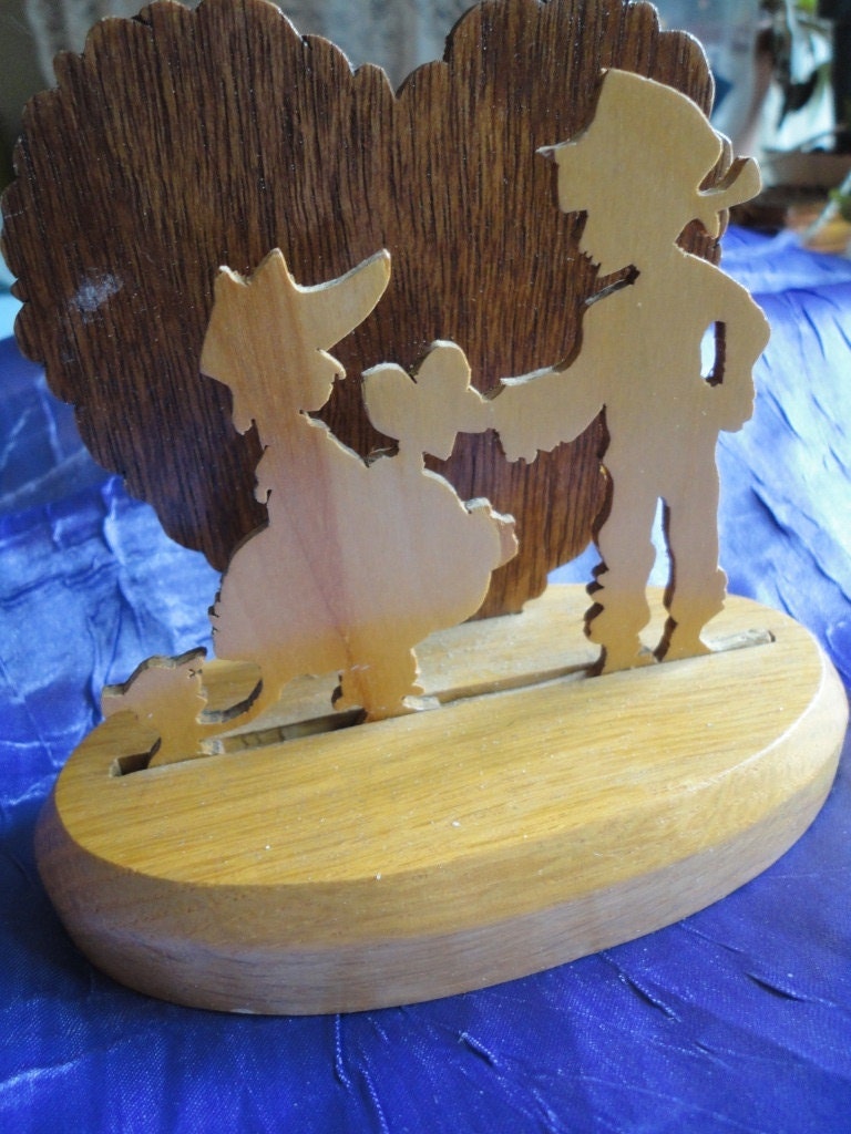 Sweet Wooden Cut Out Couple Vintage Home Decor