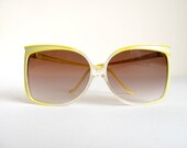 Vintage Sunshine Yellow Womens Sunglasses 1970s - WolfHouse