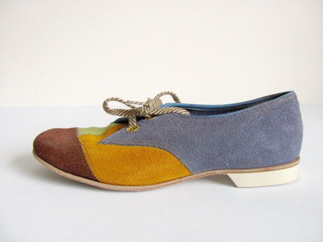 Colorful Patchwork Bowling Shoes Size 5
