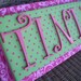 Nursery Letters, 2-6 Lettes, Name Sign, Wall Letters, Upholstered Letters, Name Plaque, Pink and Black, Painted Letters, Wood Letters,