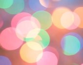 Rainbow Photo-Bright Celebration, Mint Green, Honeysuckle Pink, Peach, Pink Blush, Bokeh Rainbow 5x5