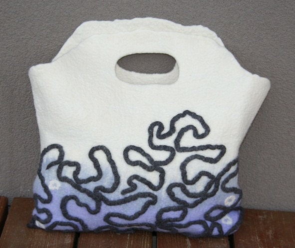 PDF tutorial    Wet Felted Bag (Purse)     in English