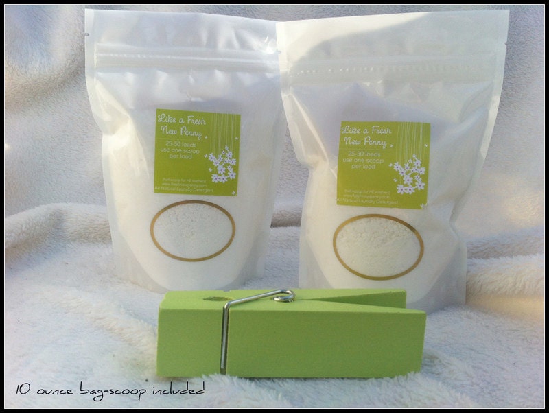 All Natural Laundry Detergent-10 ounces gives you 30-50 loads of laundry
