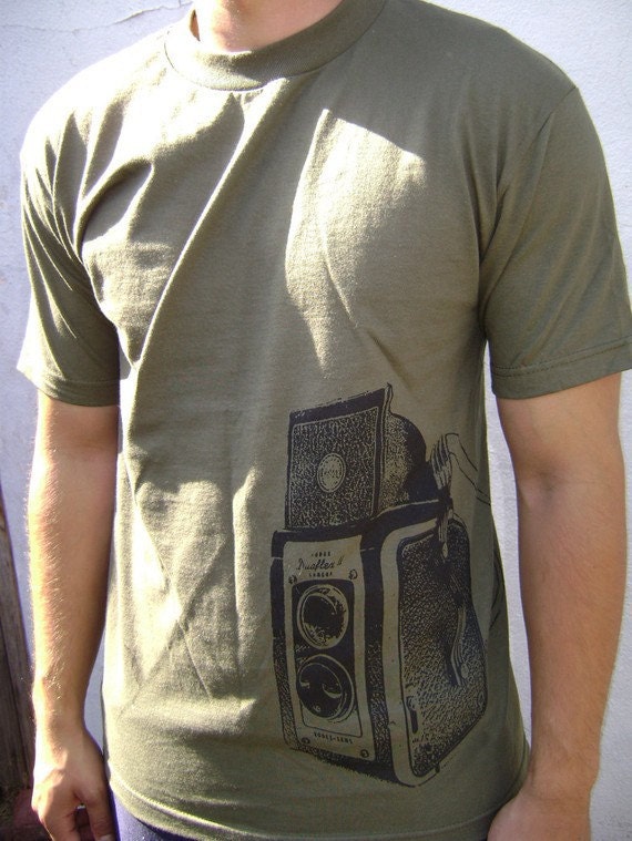 Camera Shirt Twin Lens Reflex Tee Free Shipping