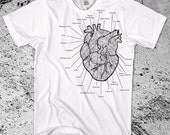 New I HEART LA Shirt Los Angeles Music Venues Diagram Map Schematic Free Ship