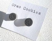 Miniature OREO Cookie stud earrings