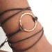 Leather Wrap Bracelet NUDE BEACH Copper and Dusty Brown Leather Cord