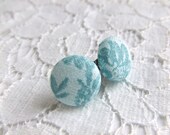 Fabric Button Earrings- The Notebook