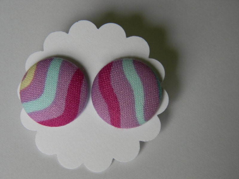 Striped purple earrings
