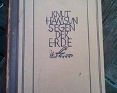 RARE 1st edition 1918 Nobel peace prize "Growth of the Soil"