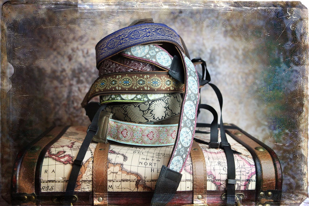 Brown Flourish Leather and Suede Camera Strap