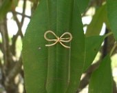 Forget me knot. Gold Bow Ring