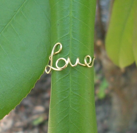 14k Gold LOVE Ring