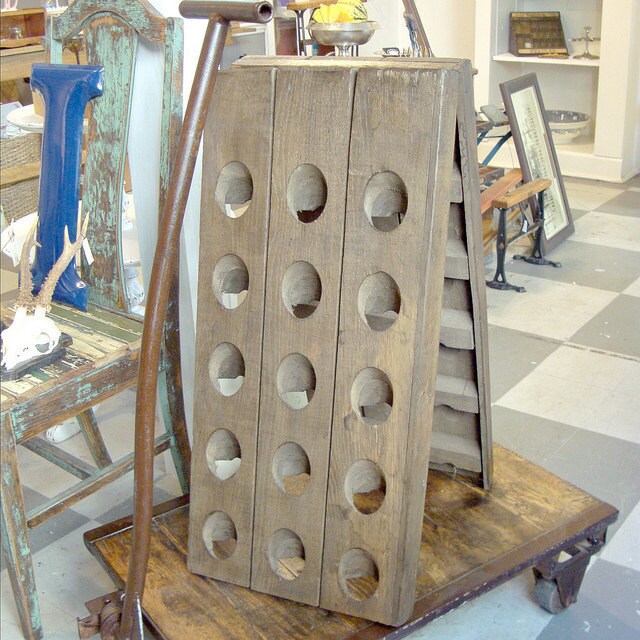 Vintage French Champagne Rack - Holds 30 Bottles