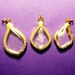 3 Cases, Engraved Empty Pendant Trays, Unique Styles & Designs, Gold Metal, Lockets, Miniatures, Cameos, Photos, Art - ONLY 6 DOLLARS EACH