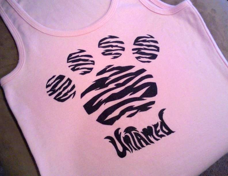Paw Print Womens Girls Shirt