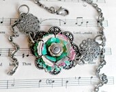 Arizona Tea Recycled Soda Can Jewelry Bracelet Handmade Gift for Women Soda Can Rose Eco Friendly - B10