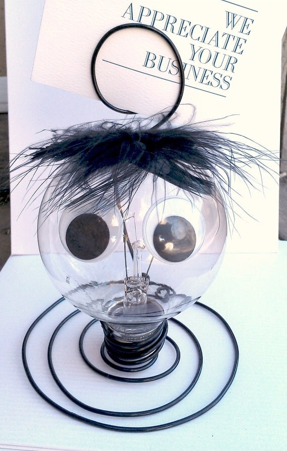 Teen Tween Room Upcycled Light Bulb Holds Pictures Cards Etc - Barry the Bulb or Betty the Bright Bulb - LB01