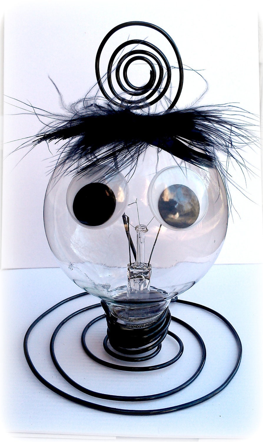 Teen Tween Room Upcycled Light Bulb Holds Pictures Cards Etc - Barry the Bulb or Betty the Bright Bulb - LB01