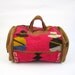 pink southwest wool & leather blanket duffel
