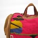 pink southwest wool & leather blanket duffel